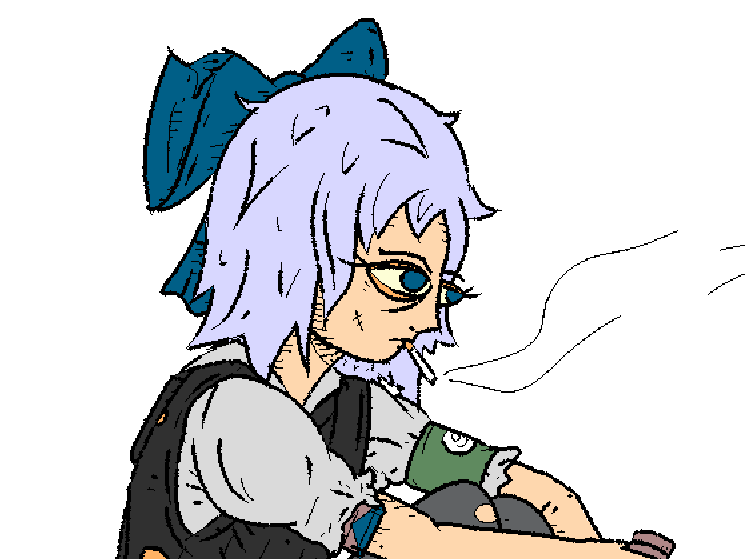 Cirno resting