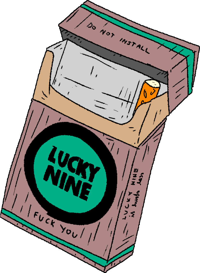 Lucky Nine cigarette hard pack